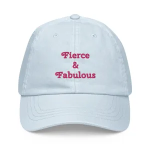 "Fierce & Fabulous"- Pastel Baseball Hat
