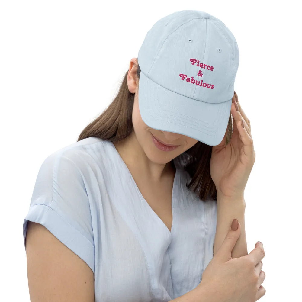 "Fierce & Fabulous"- Pastel Baseball Hat