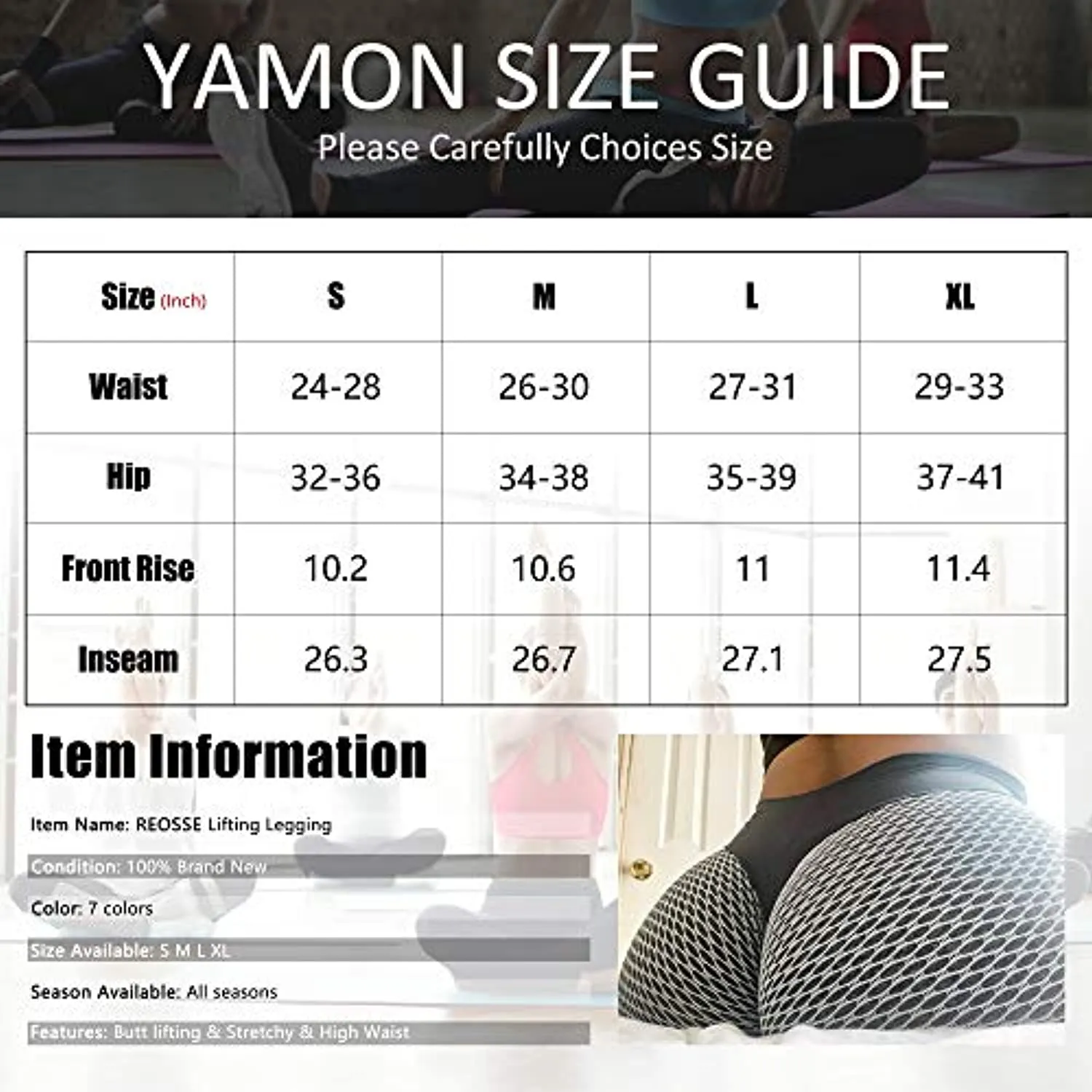 Reosse Leggings for Women - 2 Pack High Waist Yoga Pants for Women