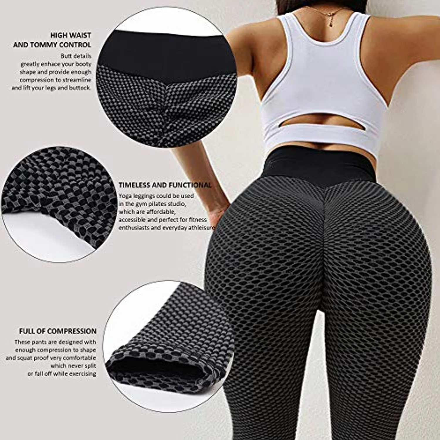 Reosse Leggings for Women - 2 Pack High Waist Yoga Pants for Women