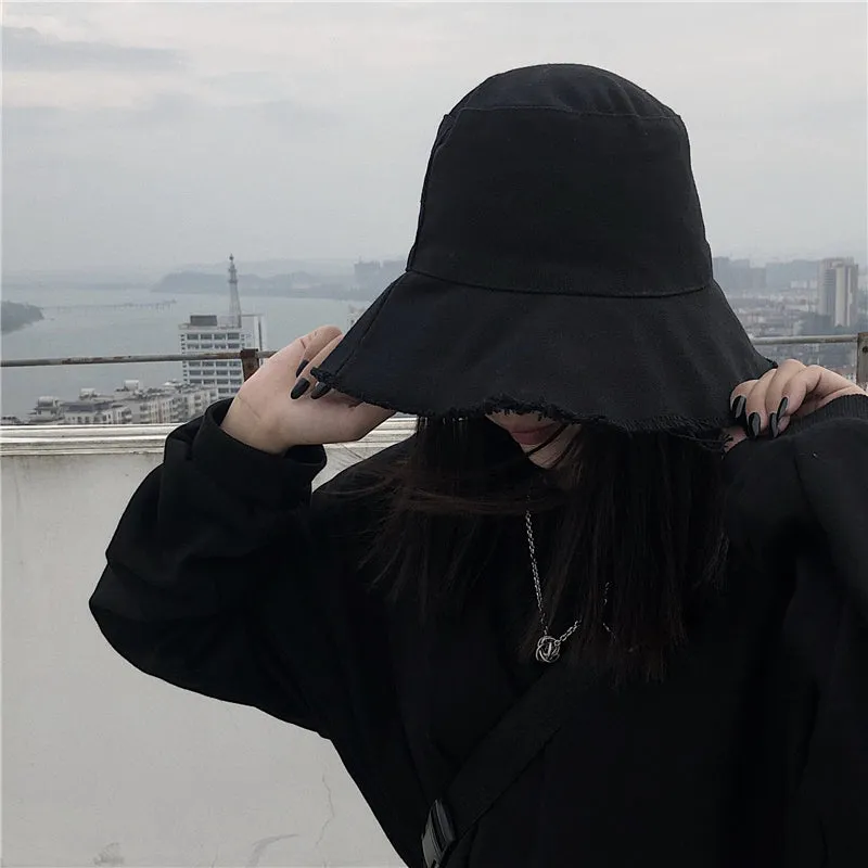 RETRO BLACK/PURPLE FISHERMAN HAT Y020702