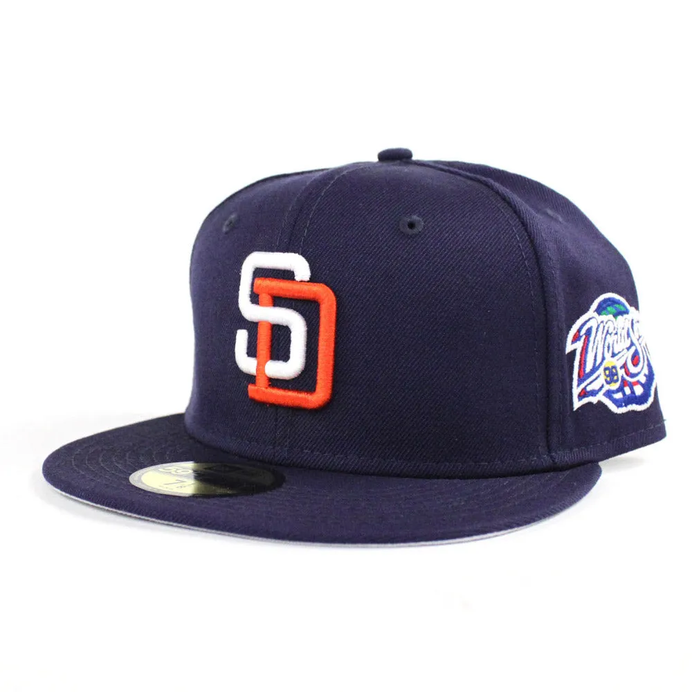 San Diego Padres 1998 World Series 59Fifty New Era Fitted Hats (Navy Gray Under Brim)-7 7/8