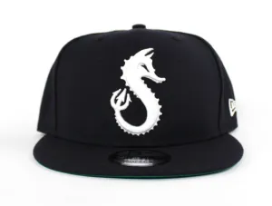 Seahorse New Era 9Fifty Snapback Hats (Navy Green Under Brim)