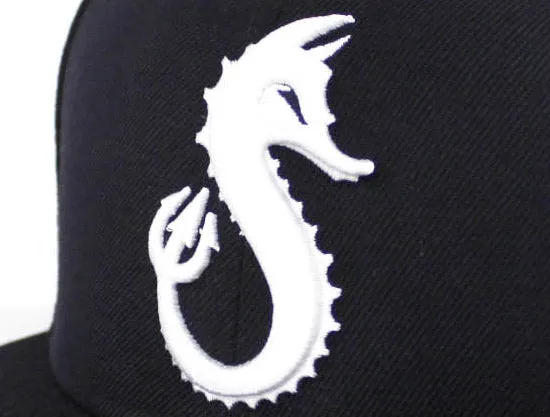 Seahorse New Era 9Fifty Snapback Hats (Navy Green Under Brim)