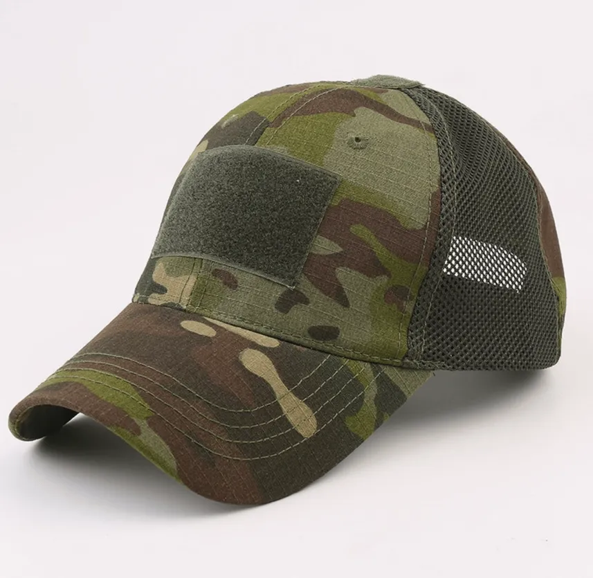 Tactical-Style Patch Hat with Adjustable Strap | Military-Style Hat | Unisex Hat