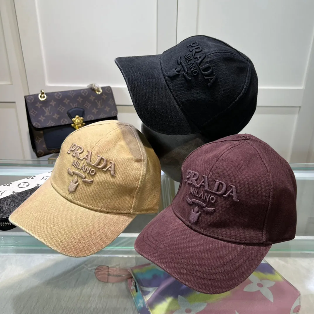 Triangle Label Baseball Caps in 3 Colors