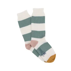 Women's Cashmere & Cotton Colour Block Socks