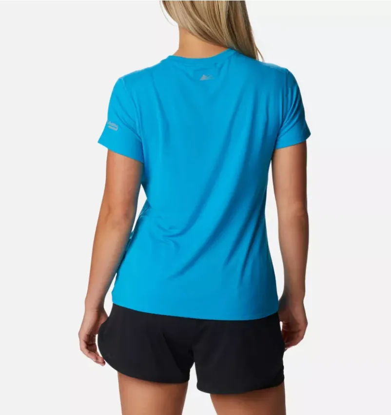 WOMEN'S ENDLESS TRAIL RUNNING TECH TEE - OCEAN BLUE