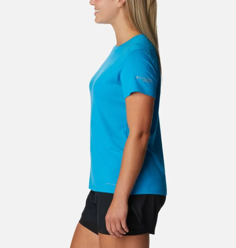 WOMEN'S ENDLESS TRAIL RUNNING TECH TEE - OCEAN BLUE