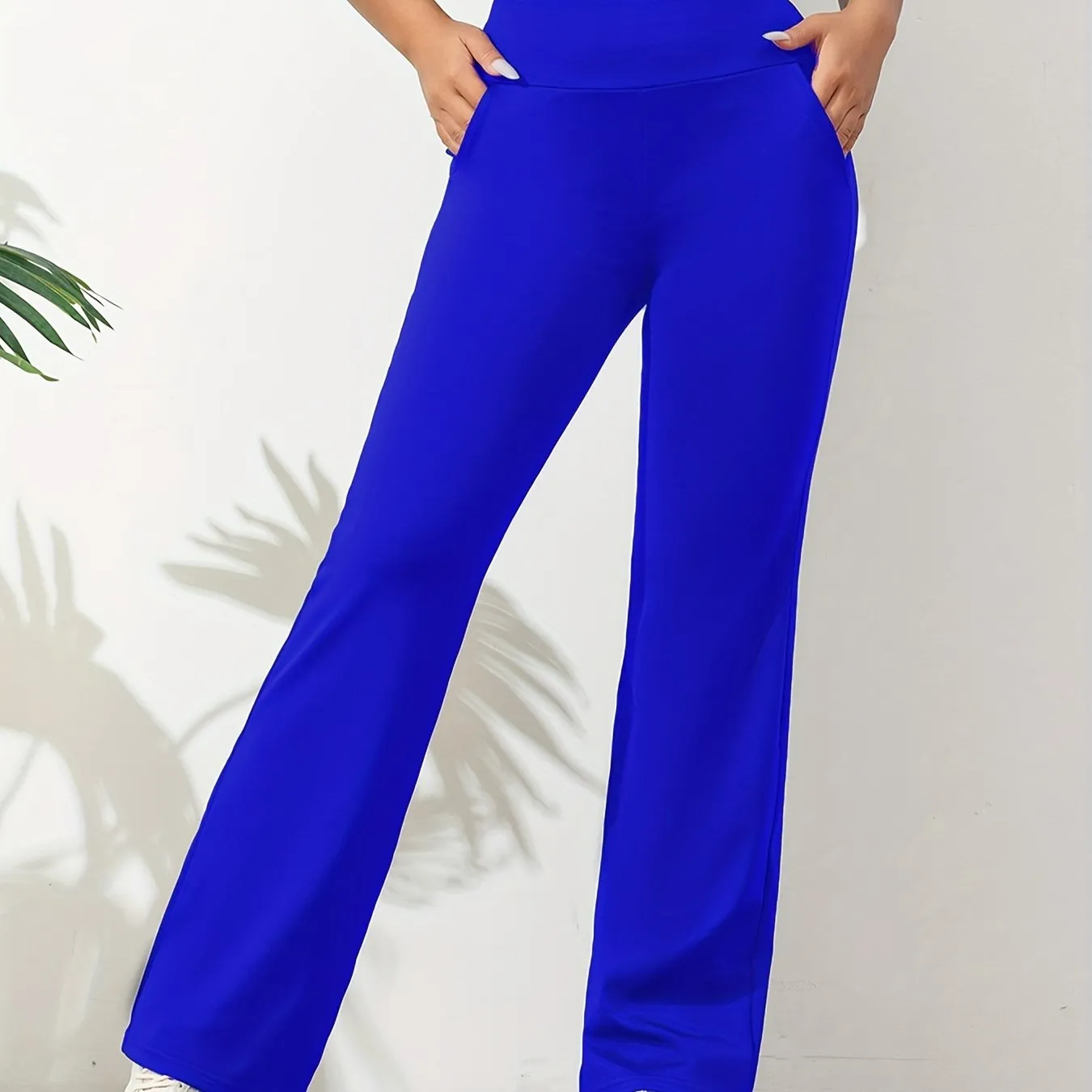 xieyinshe  Solid Color Casual Yoga Pants, High Elastic Running Fitness Workout Quick Drying Pants, Women's Activewear