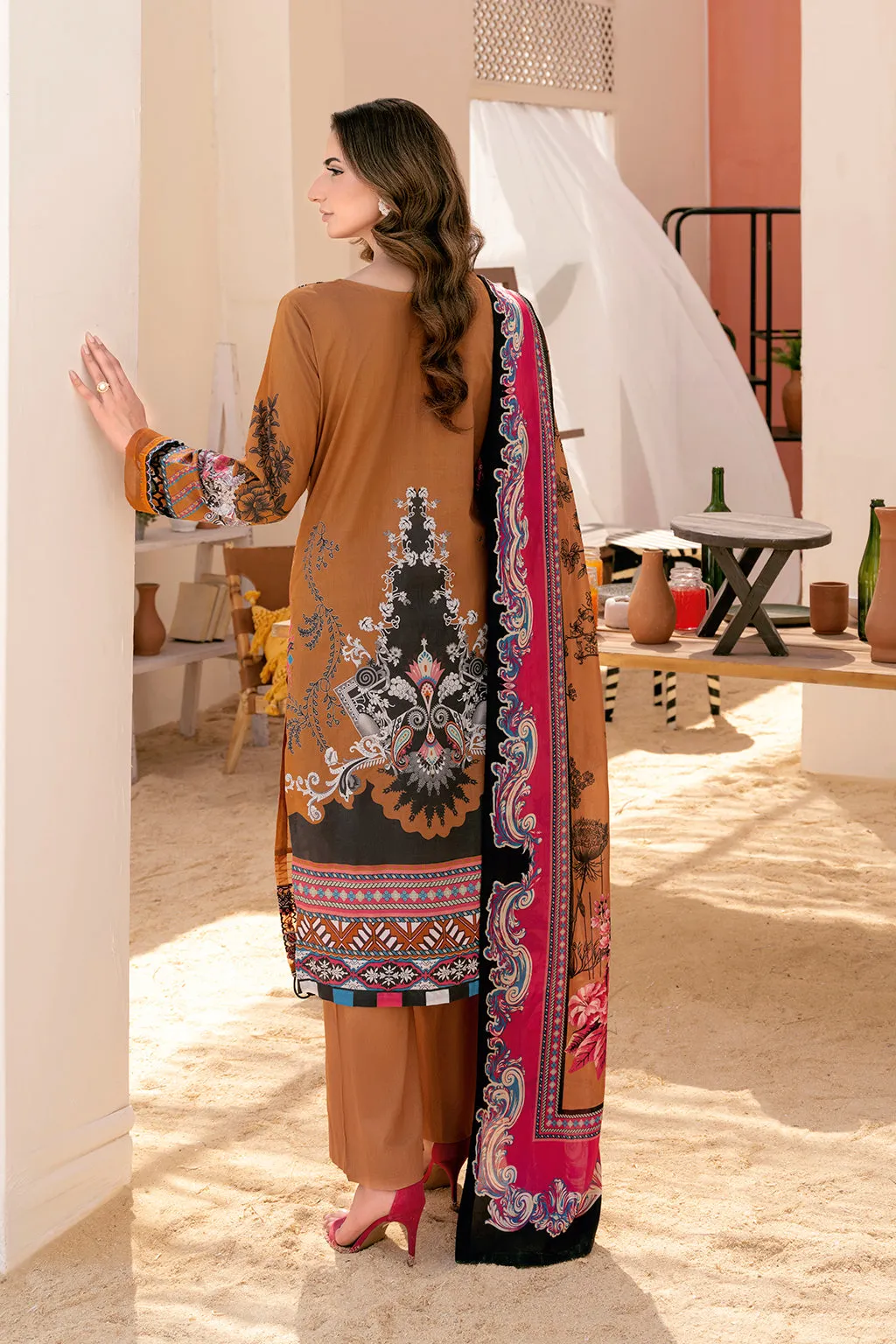 Y-710 |  Ramsha Riwayat Luxury Lawn Vol 7 Collection | Unstitched Lawn Embroidered Suits
